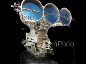 HATCARB SETUP  BAU1 :  5" Big & Ugly For DUAL 4150 Carbs With Adapter - HAT CARB